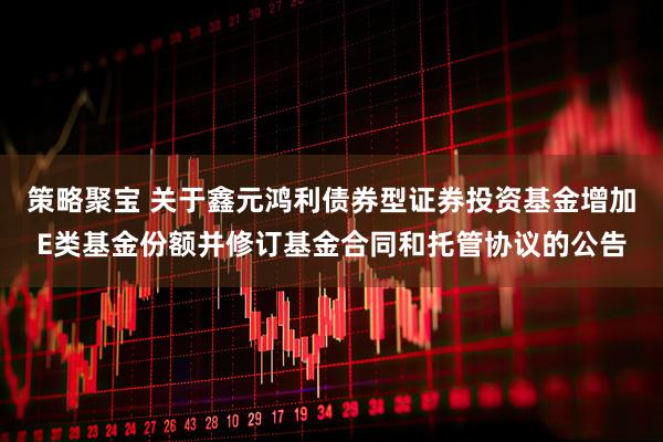 策略聚宝 关于鑫元鸿利债券型证券投资基金增加E类基金份额并修订基金合同和托管协议的公告